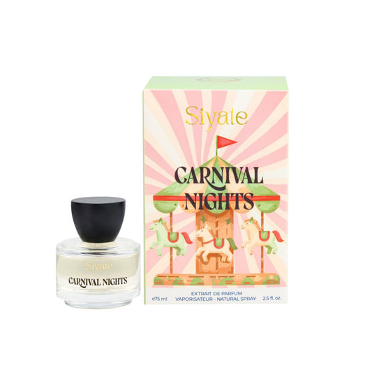 Siyate Carnival Nights perfume bottle and packaging on a white background