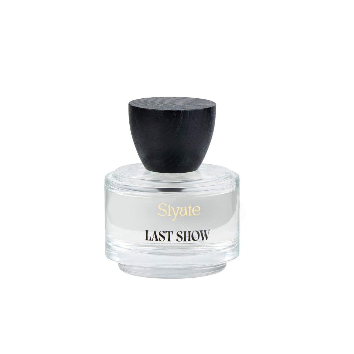Perfume bottle labeled 'Last Show' by Siyate on a white background